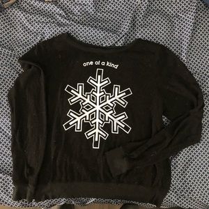 Wildfox Sz S Super Soft Snowflake Pullover